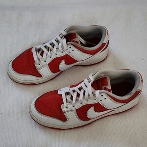 Nike Men's Bold Red and White Sneakers
